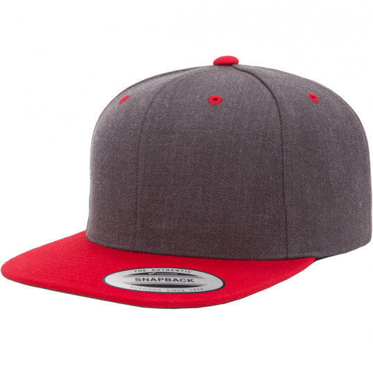 Кепка FlexFit 6089MT - Classic Snapback Dark Heather/Red Кепка FlexFit 6089MT - Classic Snapback Dark Heather/Red